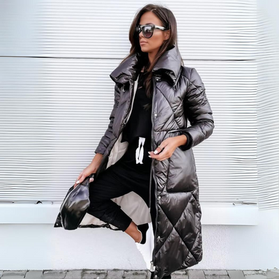VESTE LONGUE EN COTON MATELASSÉE NICOLE