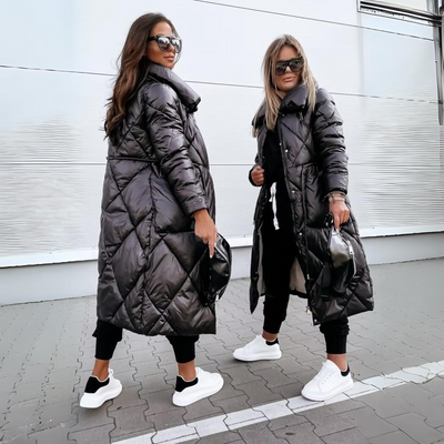 VESTE LONGUE EN COTON MATELASSÉE NICOLE