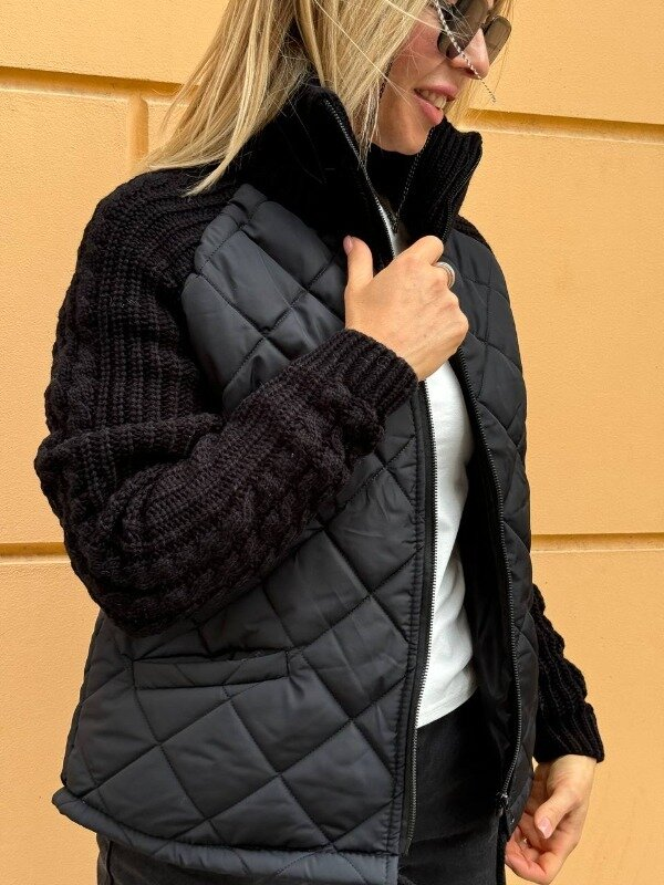 Sophia | Manteau de luxe avec manches tricotées