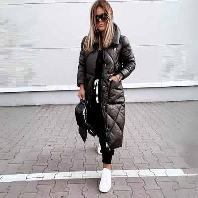 VESTE LONGUE EN COTON MATELASSÉE NICOLE