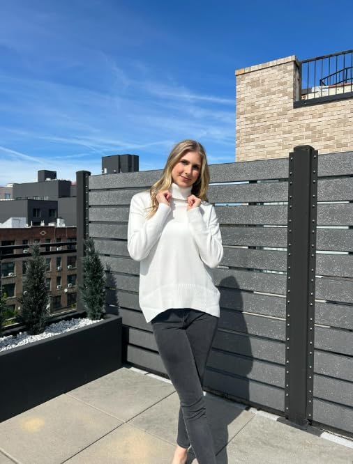 Marrie - Pull-over Zeagoo pour femme à col roulé élégant, manches longues.
