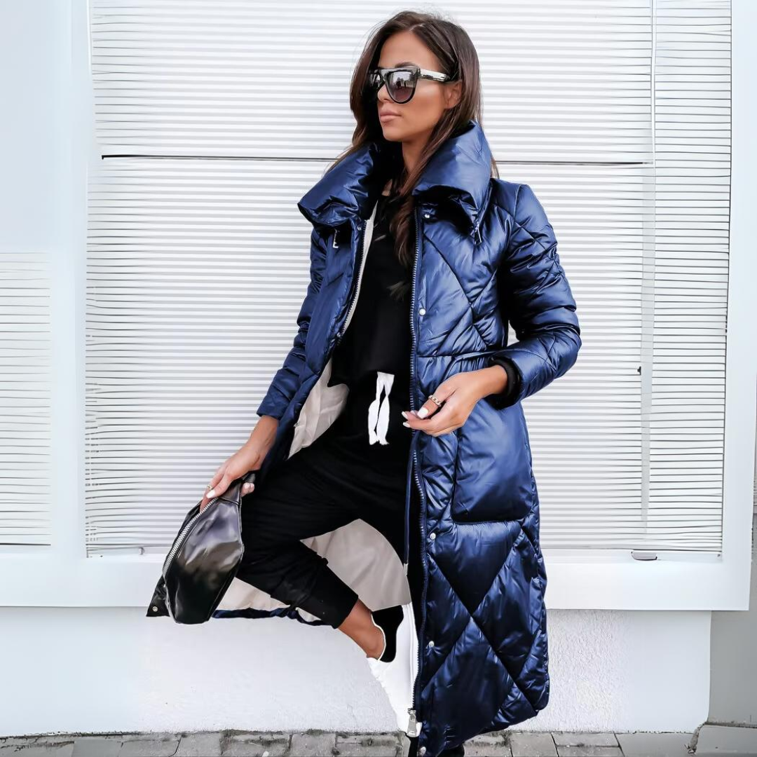 VESTE LONGUE EN COTON MATELASSÉE NICOLE
