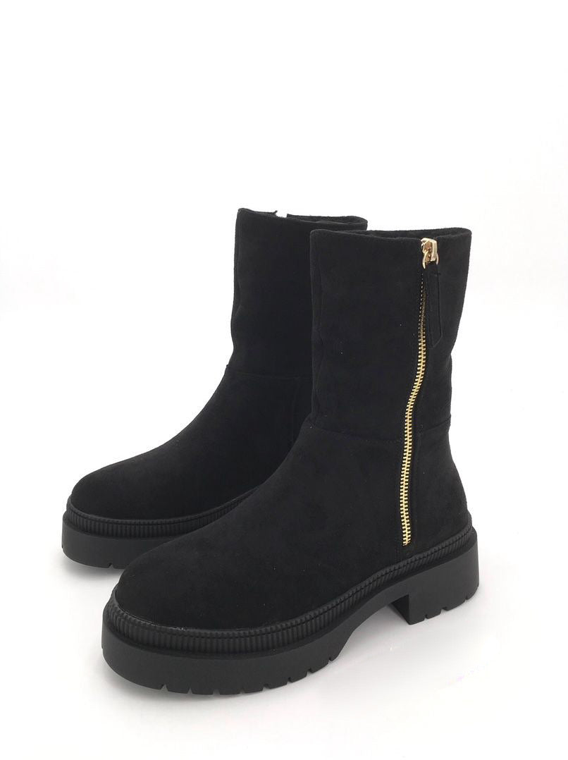 Bottes zippées noires confortables