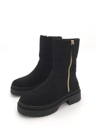 Bottes zippées noires confortables