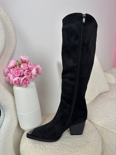 Roxy - Bottes hautes en suédine