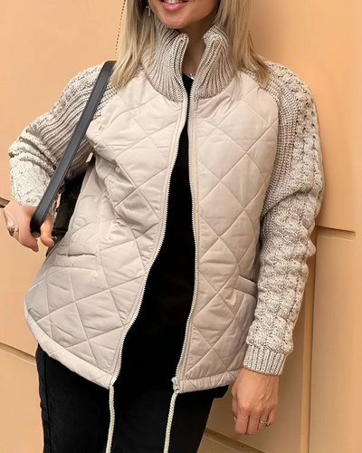 Sophia | Manteau de luxe avec manches tricotées