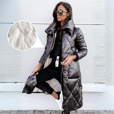 VESTE LONGUE EN COTON MATELASSÉE NICOLE