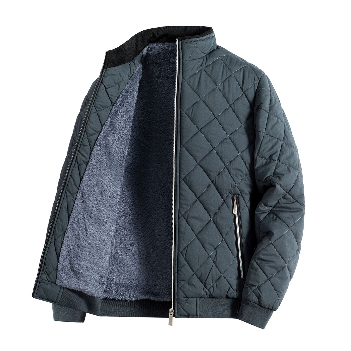 Veste Homme en Polaire Matelassée – Chaude et Décontractée