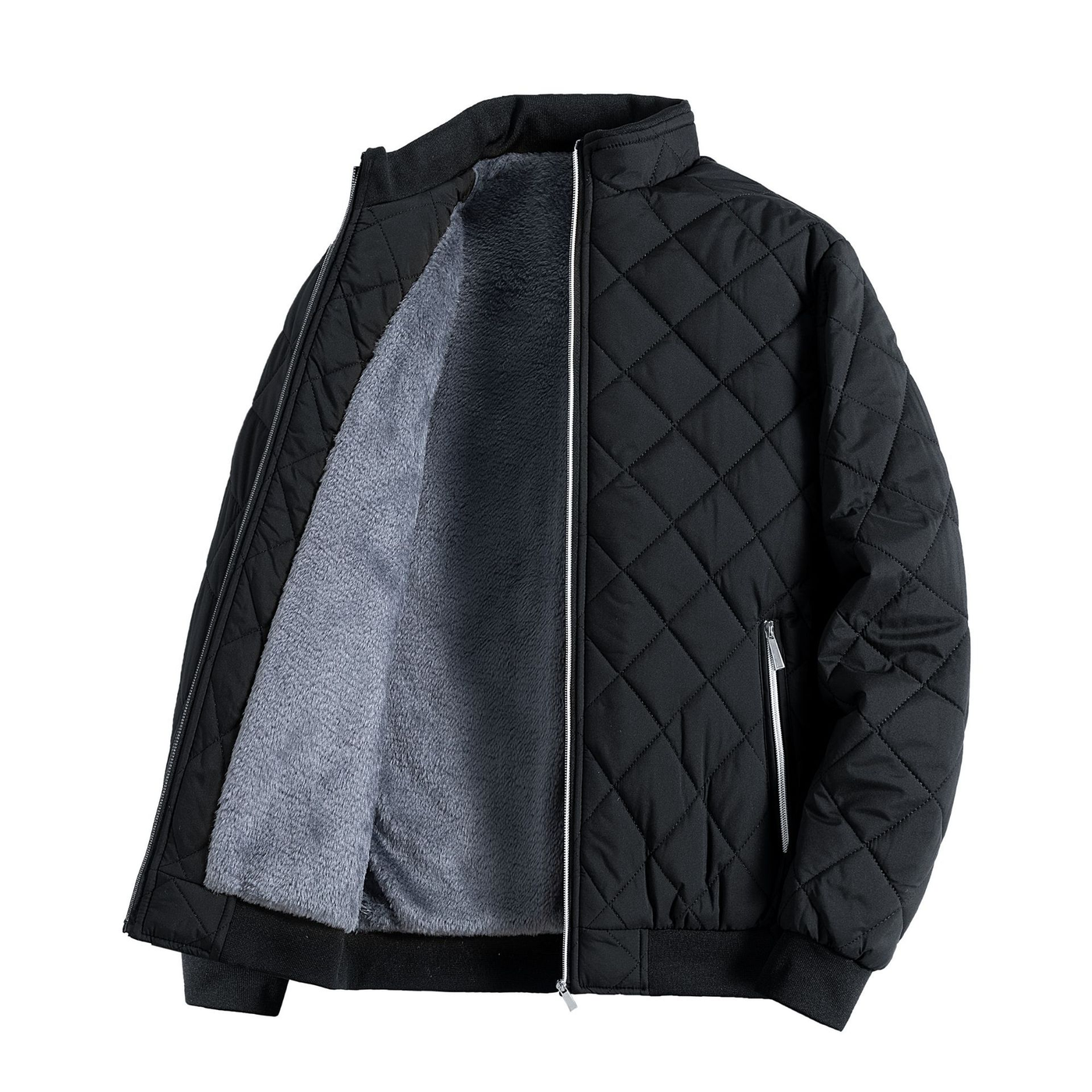Veste Homme en Polaire Matelassée – Chaude et Décontractée