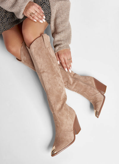 Roxy - Bottes en suédine kaki