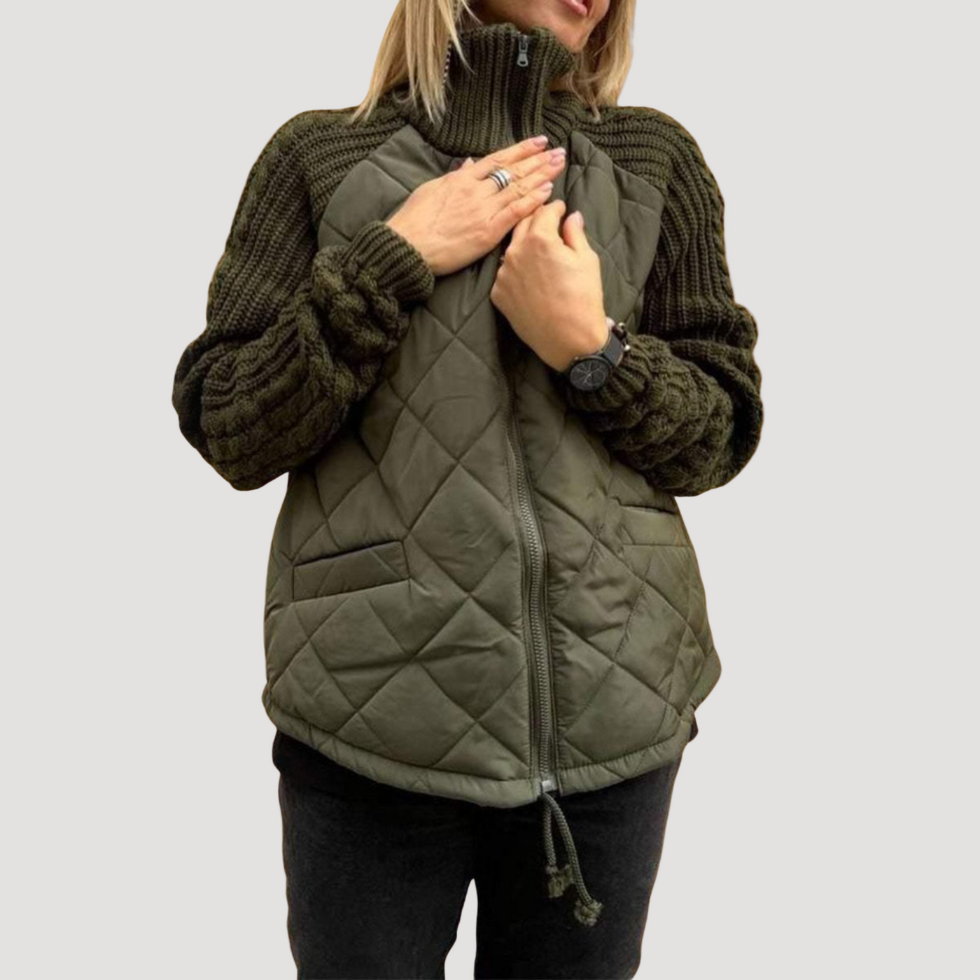 Sophia | Manteau de luxe avec manches tricotées