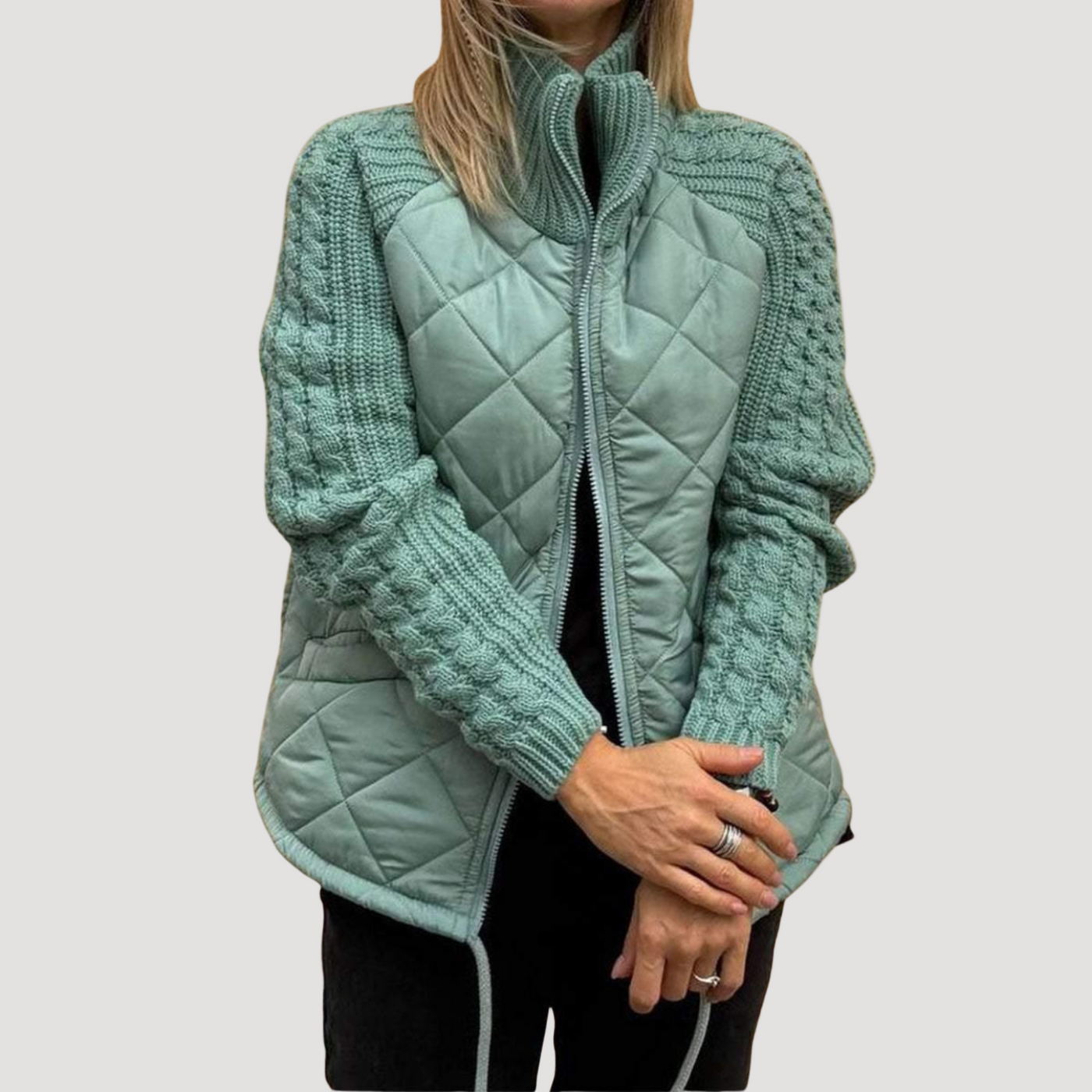 Sophia | Manteau de luxe avec manches tricotées