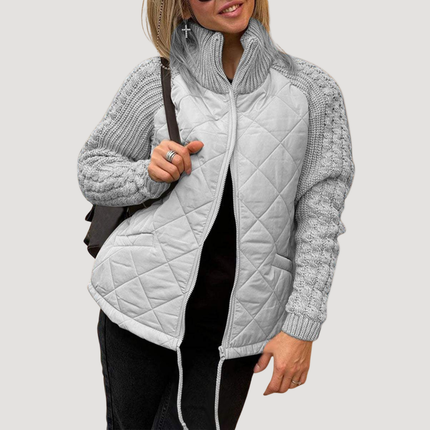 Sophia | Manteau de luxe avec manches tricotées