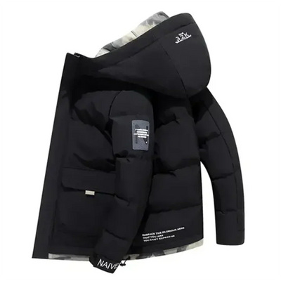 Doudoune Homme Hiver Chaude à Capuche | Poche Avant