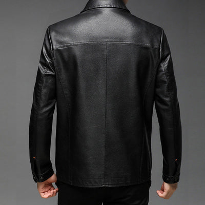 Veste en cuir chaude et coupe-vent pour hommes
