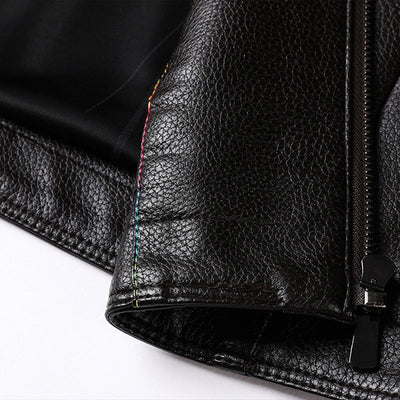 Veste en cuir chaude et coupe-vent pour hommes