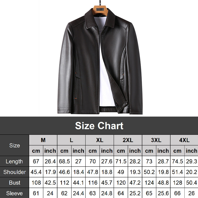 Veste en cuir chaude et coupe-vent pour hommes
