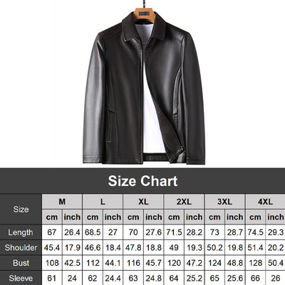 Veste en cuir chaude et coupe-vent pour hommes